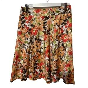 Pendleton Floral MIDI Skirt Cotton and Silk Blend Size 8